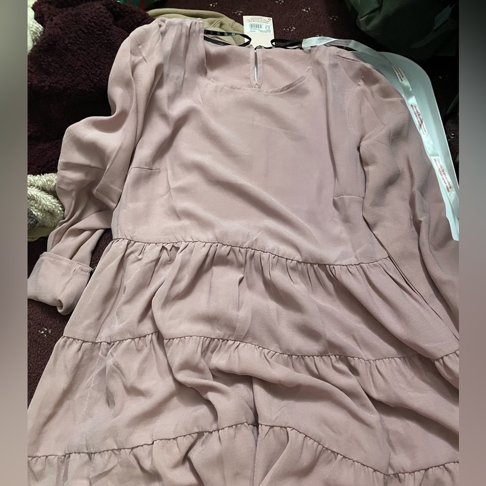 Pink Pleated Dress